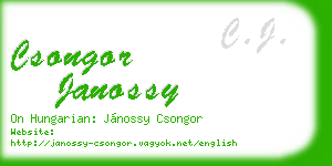 csongor janossy business card
